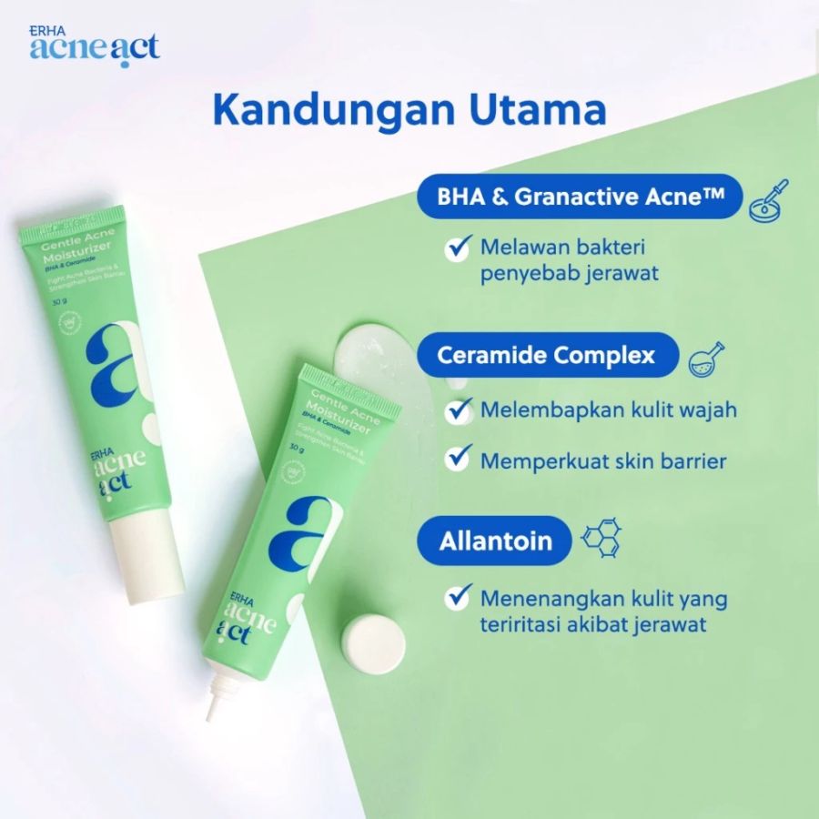 Erha Acneact Bha & Ceramide Gentle Acne Moisturizer 30gram