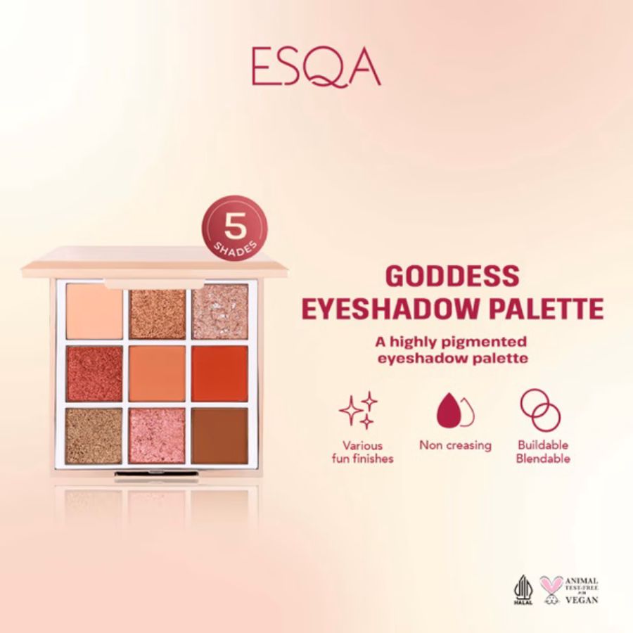 Esqa Goddess Eyeshadow Palette Peach 1pcs