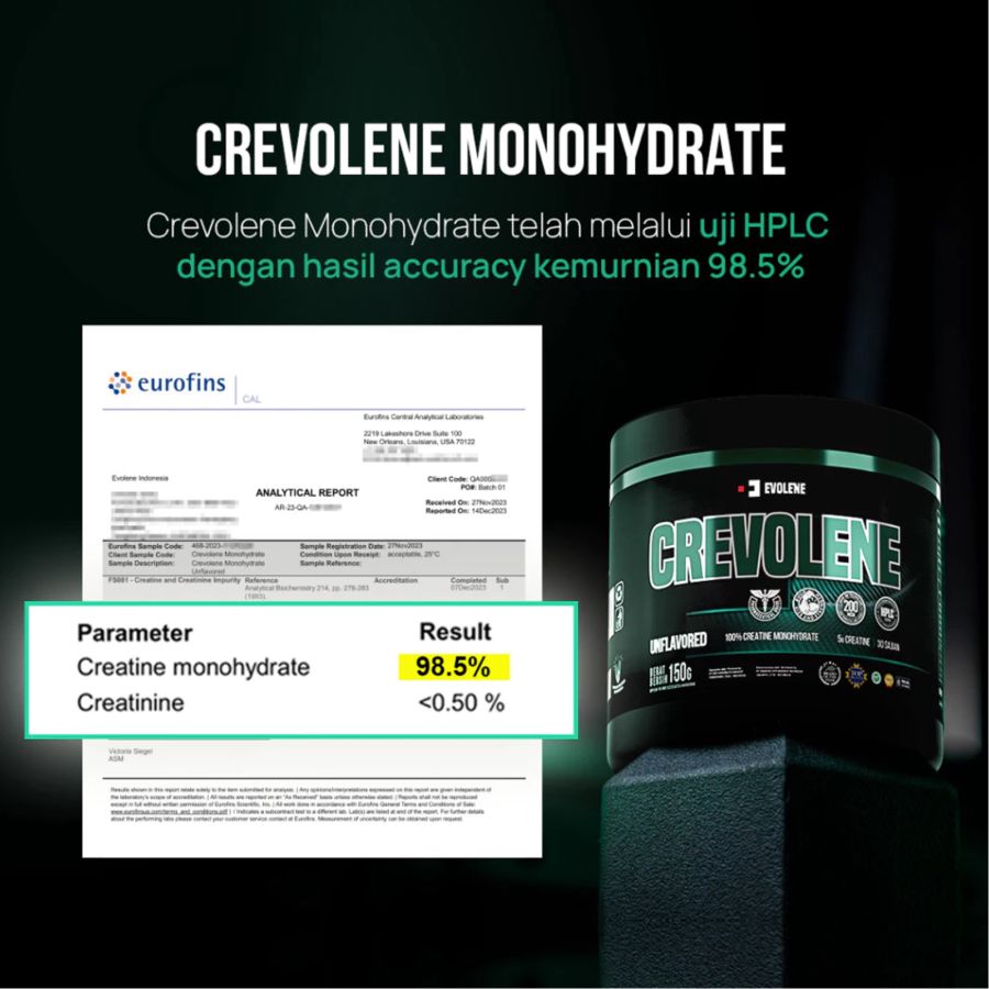 Evolene Crevolene Monohydrate Unflavored Creatine 30 S 1pcs
