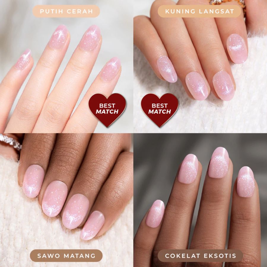 Eze Nails Dancing Queen Kuku Palsu Tempel 24pcs