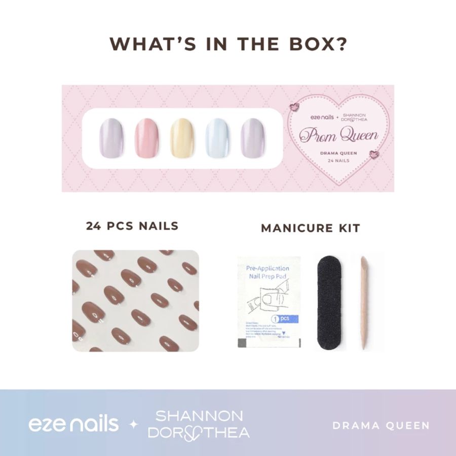 Eze Nails Drama Queen (Kuku Palsu Tempel) 24pcs
