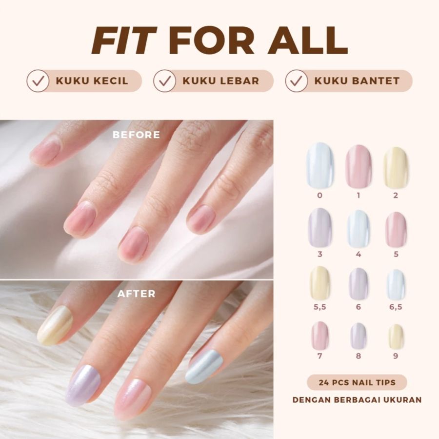 Eze Nails Drama Queen (Kuku Palsu Tempel) 24pcs