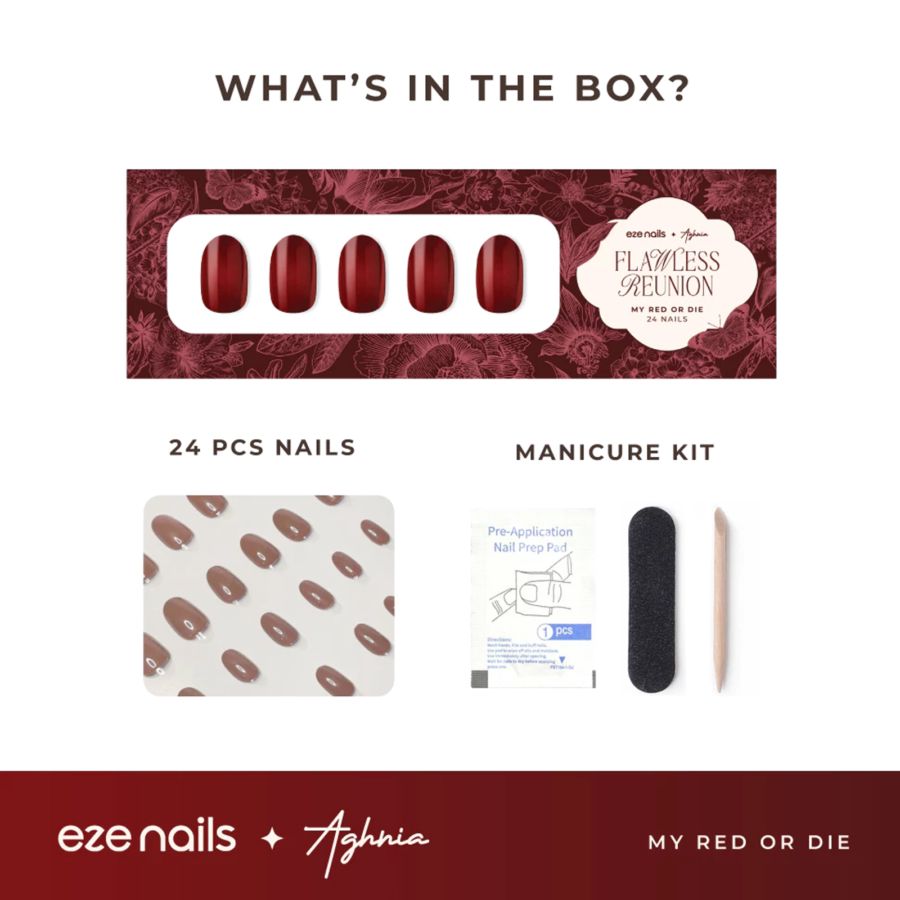 Eze Nails My Red Or Die Spot On Manicure Kuku Palsu Tempel 11gram