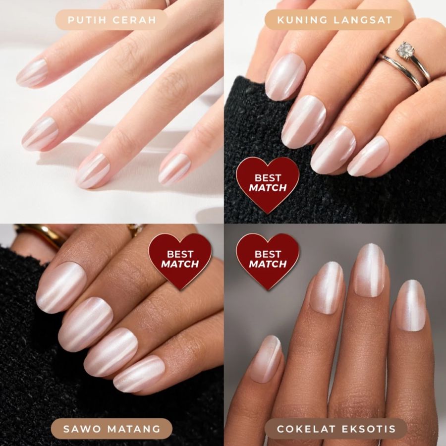 Eze Nails Partner In Cream Spot On Manicure Kuku Palsu Tempel 24pcs 11gram