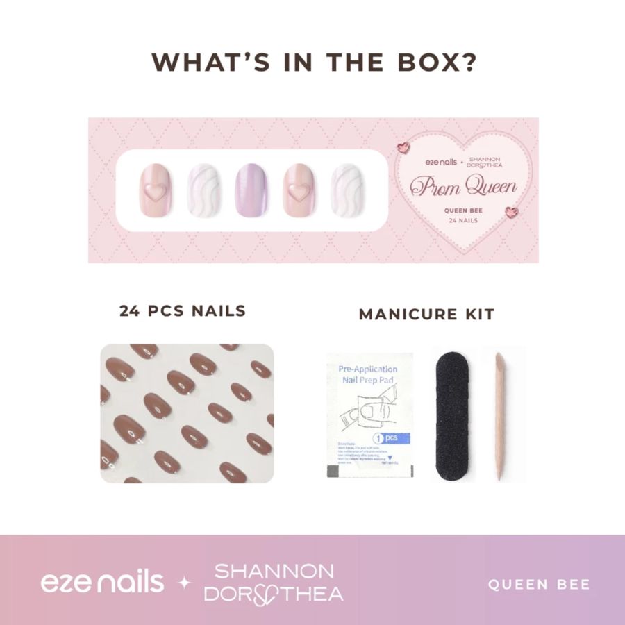 Eze Nails Queen Bee (Kuku Palsu Tempel) 24pcs