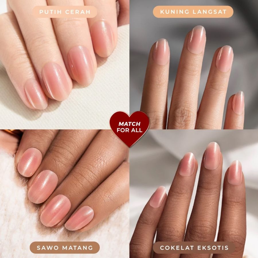 Eze Nails Shoulder To Gleam On Spot On Manicure Kuku Palsu Tempel 24pcs 11gram