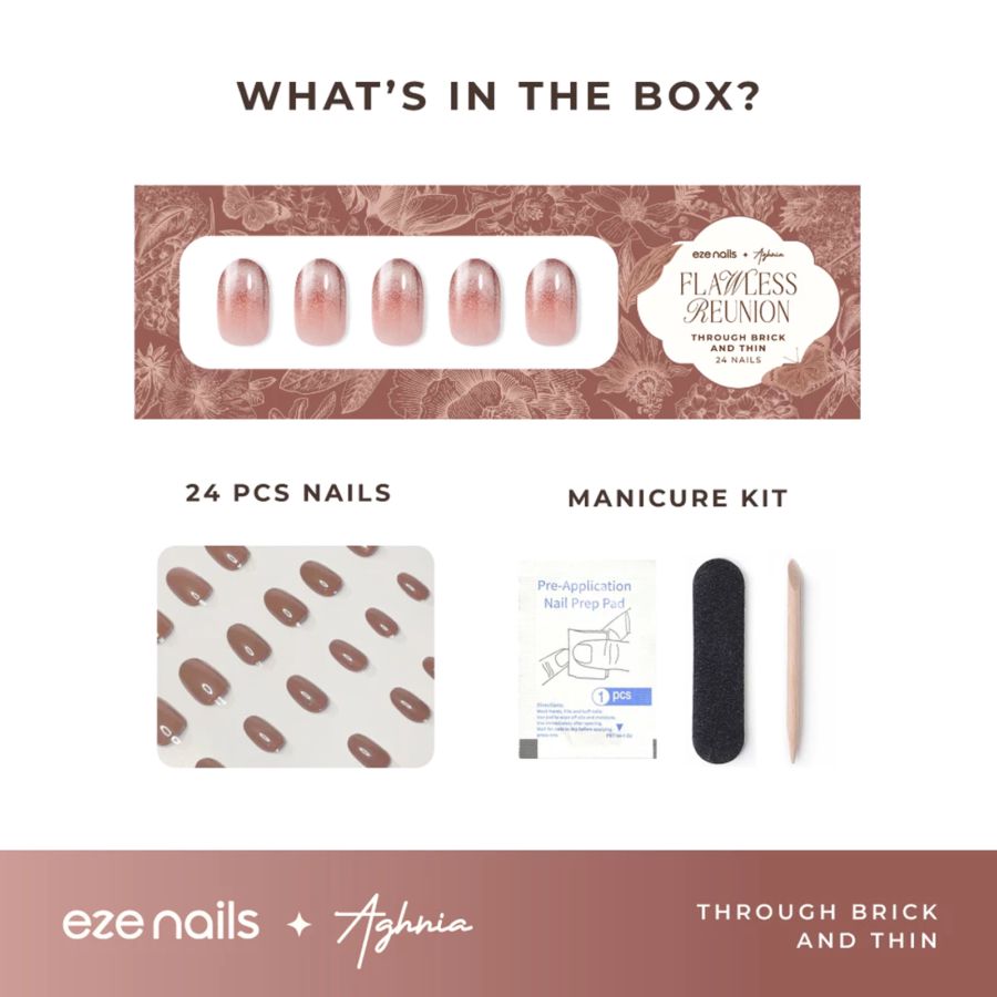 Eze Nails Through Brick And Thin Spot On Manicure Kuku Palsu Tempel 11gram