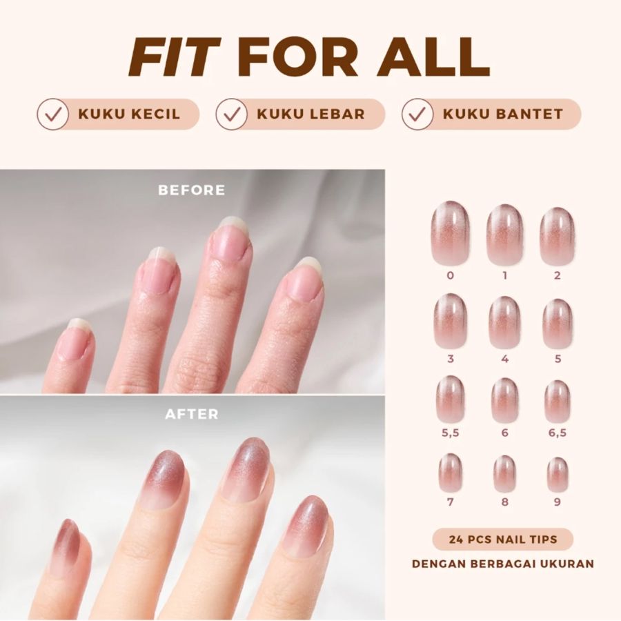 Eze Nails Through Brick And Thin Spot On Manicure Kuku Palsu Tempel 11gram