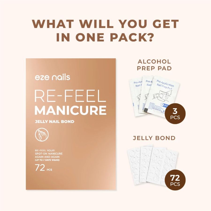 Eze Nais Refeel Manicure (Lem Kuku Palsu Tempel) 1pack