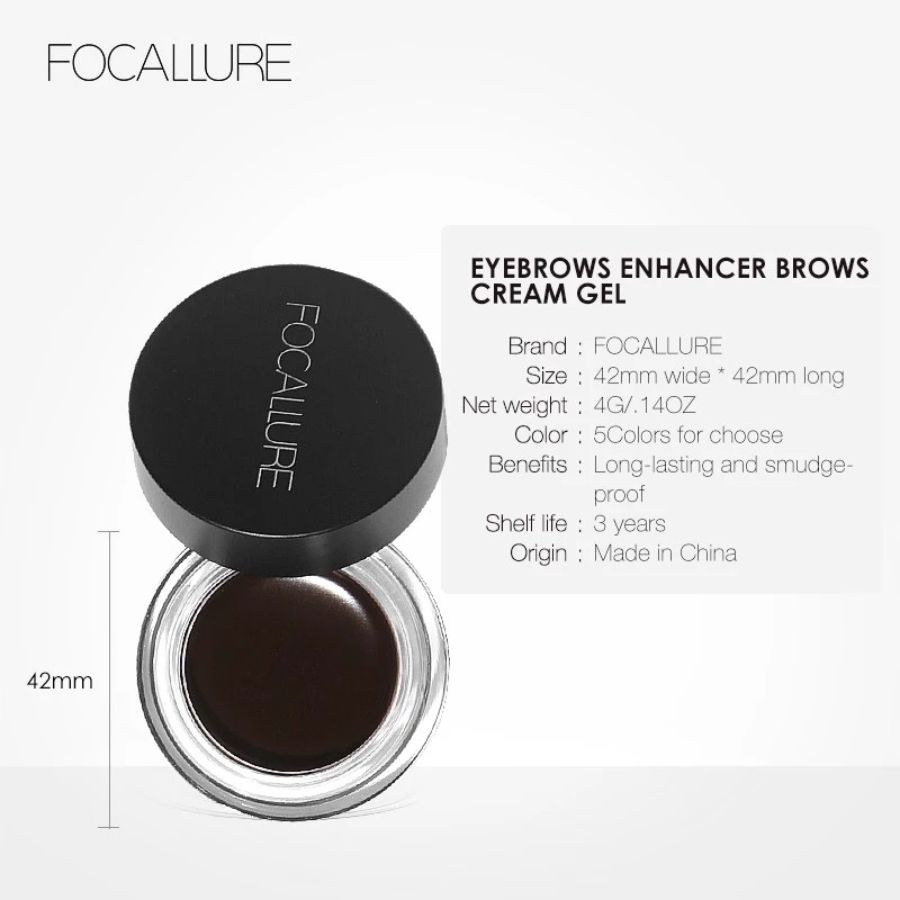 Focallure 03 Dark Brown Brow Gel Cream 1pcs