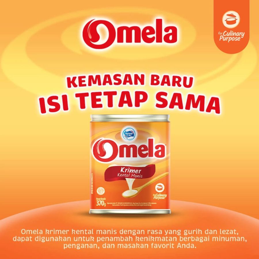 Frisian Flag Omela Krimer Kental Manis Kaleng 370gram