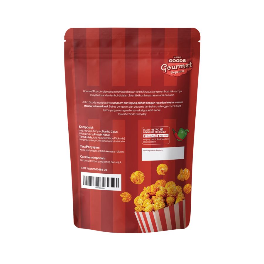 Gourmet Popcorn Cajun Astro Goods 50gram