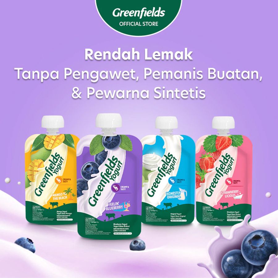 Greenfields Blueberry Yogurt Pouch 110gram