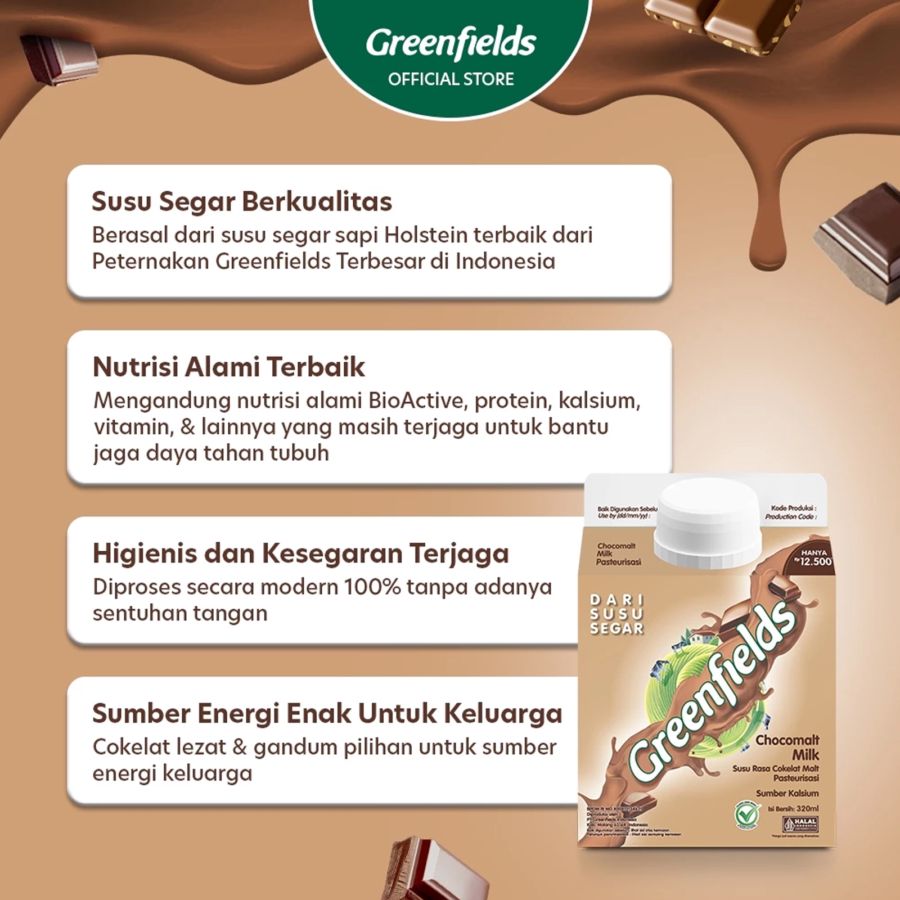 Greenfields Fresh Milk Chocomalt 320ml