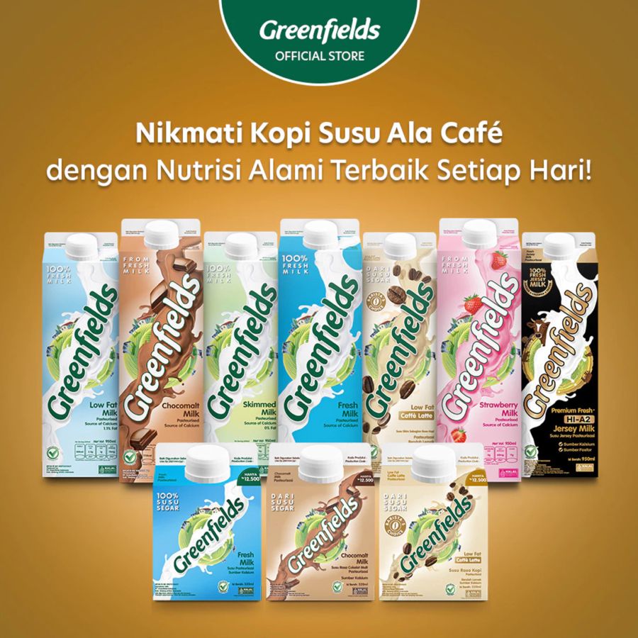 Greenfields Fresh Milk Cafe Latte Low Fat 320ml