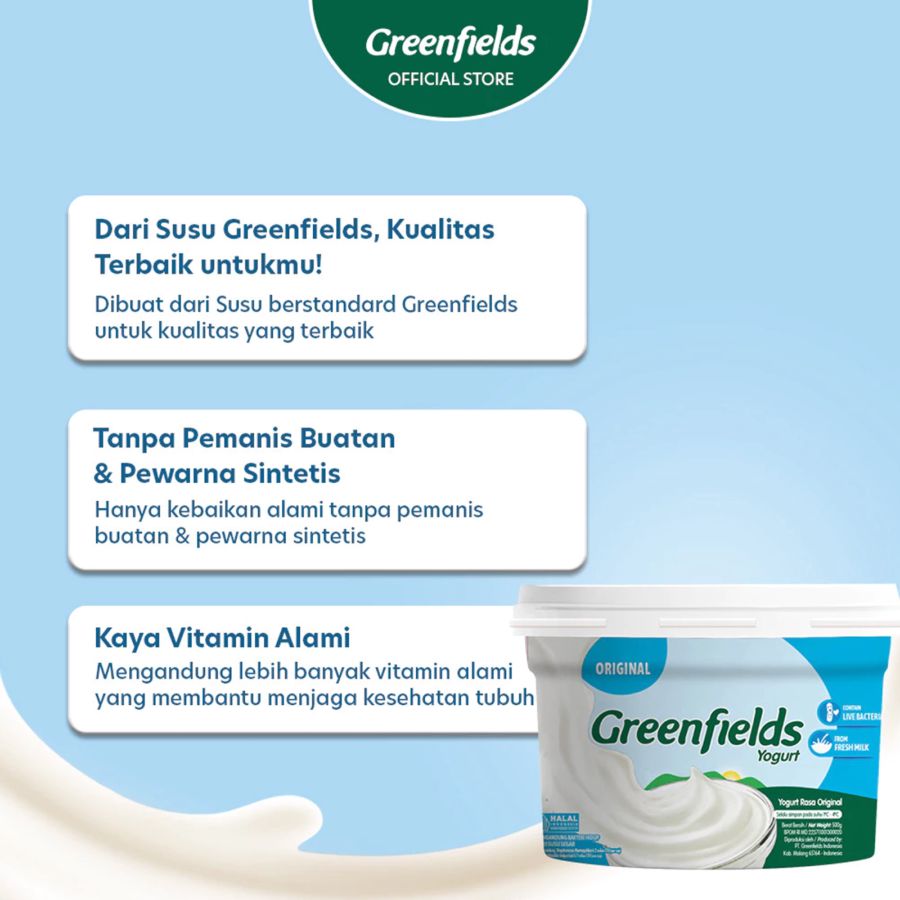 Greenfields Original Yogurt Cup 500ml