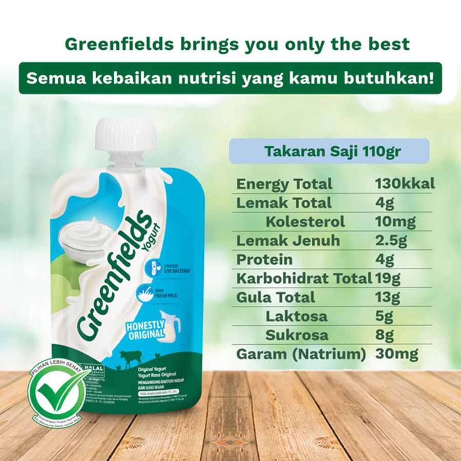 Greenfields Original Yogurt Pouch 110gram
