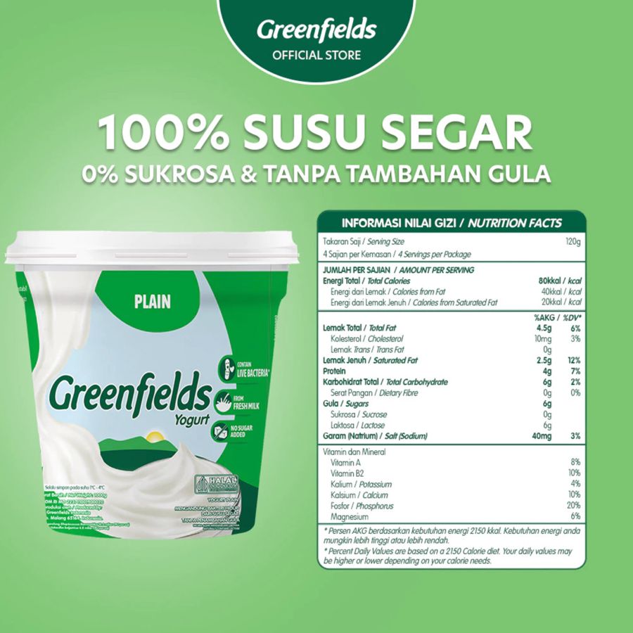Greenfields Plain Yogurt 1000gram