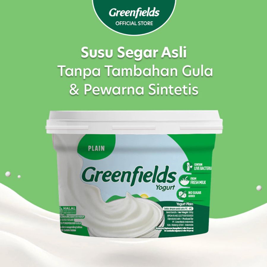 Greenfields Plain Yogurt Cup 500ml