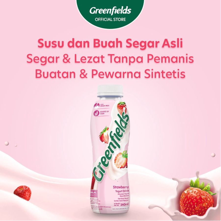 Greenfields Strawberry Yogurt Drink 240ml