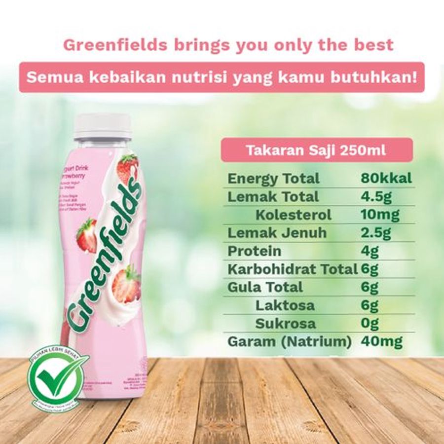 Greenfields Strawberry Yogurt Drink 240ml