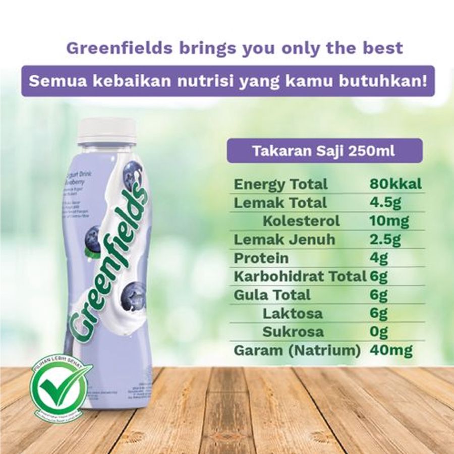 Greenfields Yogurt Drink Blueberry 240ml