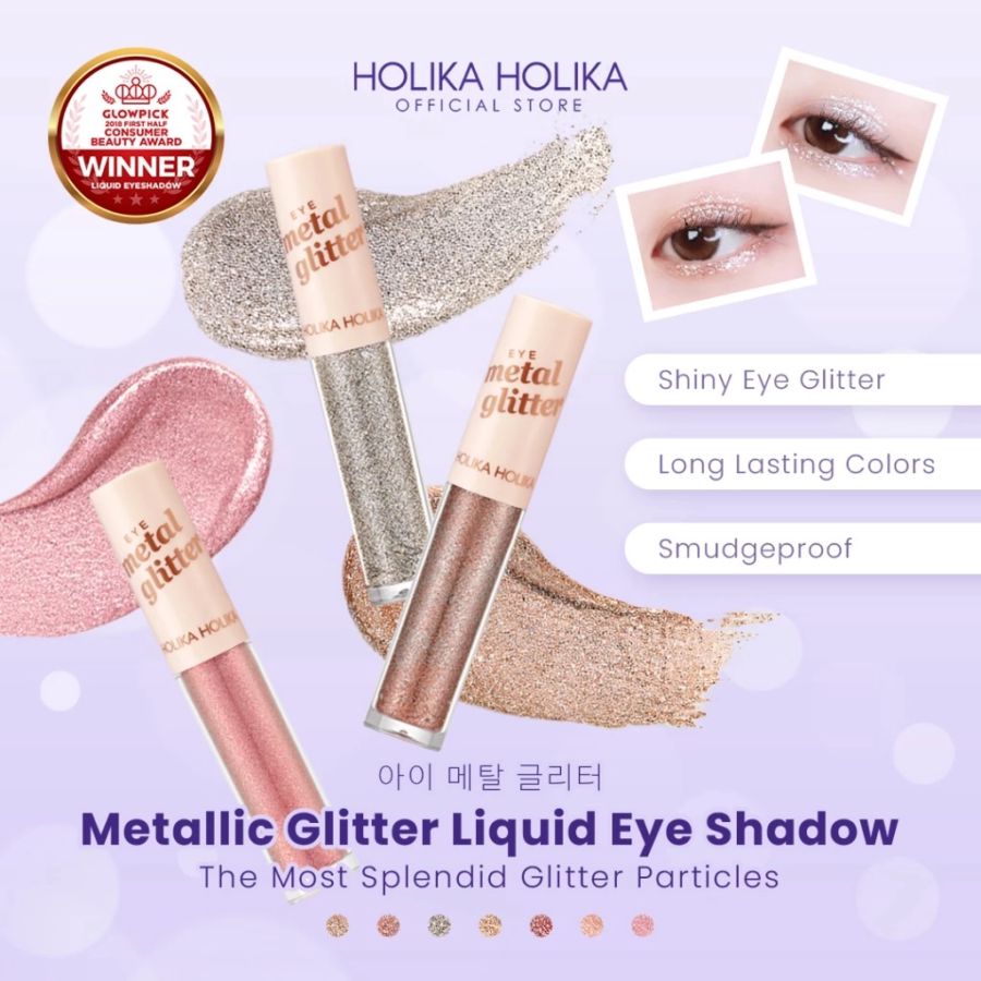Holika Holika Eye Metal Glitter 09 Peach Crush Liquid Eyeshadow 3gram