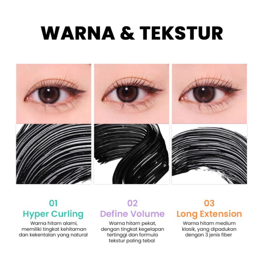 Holika Holika Lash Correcting 02 Define Volume Airy Lift Mascara 3gram