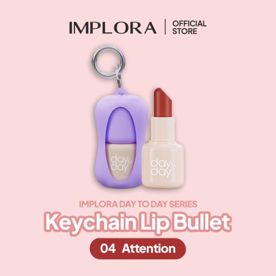 Implora Day To Day Lip Bullet 04 Attention 3 In 1 Lipstick, Blush On, Eyeshadow 1gram
