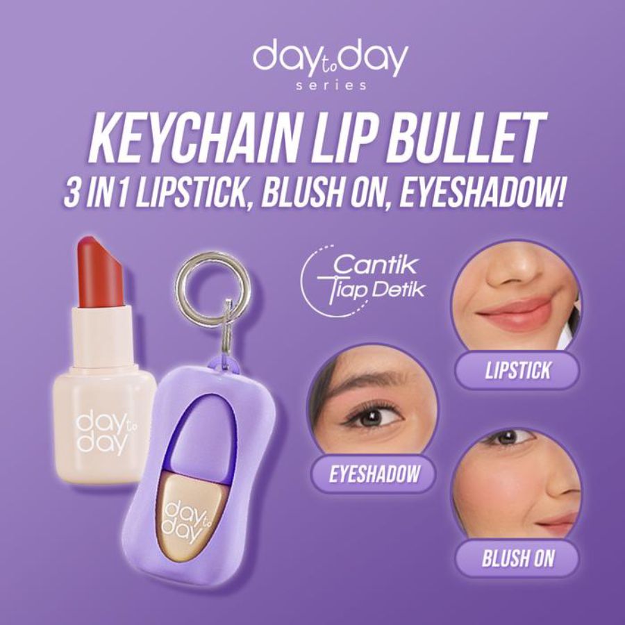 Implora Day To Day Lip Bullet 03 Extraordinary 3 In 1 Lipstick, Blush On, Eyeshadow 1gram