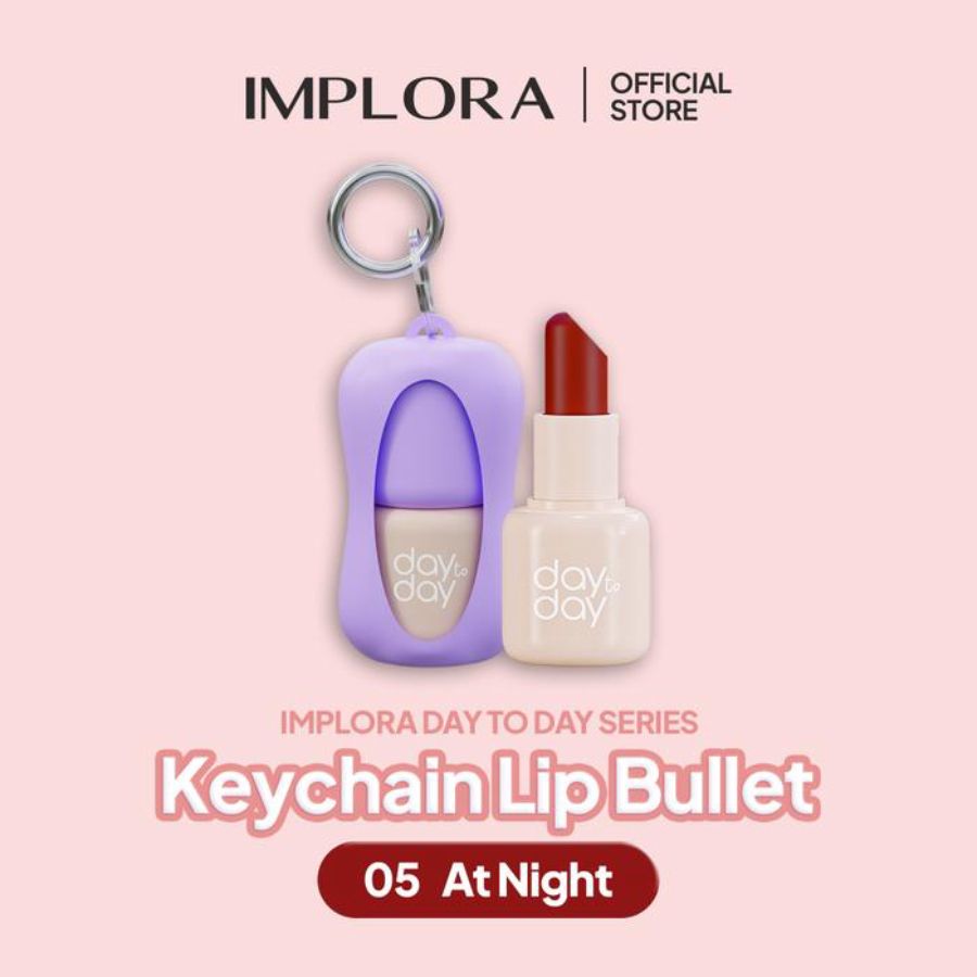 Implora Day To Day Lip Bullet 05 At Night 3 In 1 Lipstick, Blush On, Eyeshadow 1gram