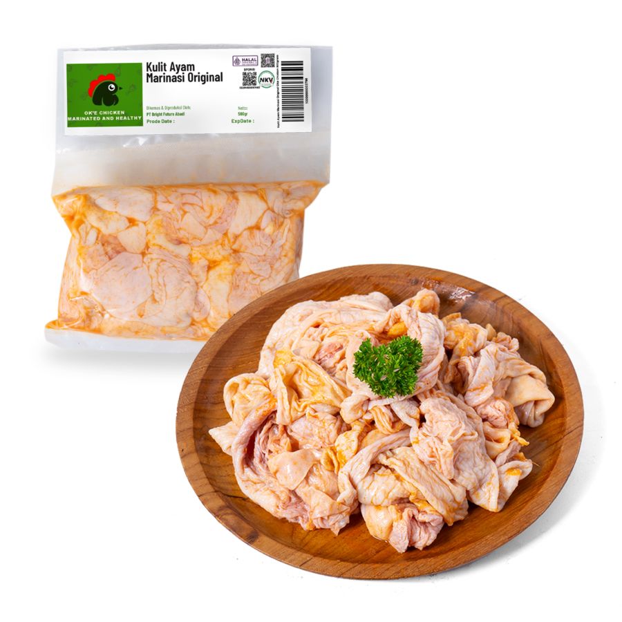 Kulit Ayam Marinasi Original Oke Chicken 500gram