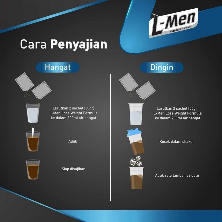 L-Men Lose Weight Chocolate Cereal - Suplemen Penurun Berat Badan Tinggi Whey Protein 300gram