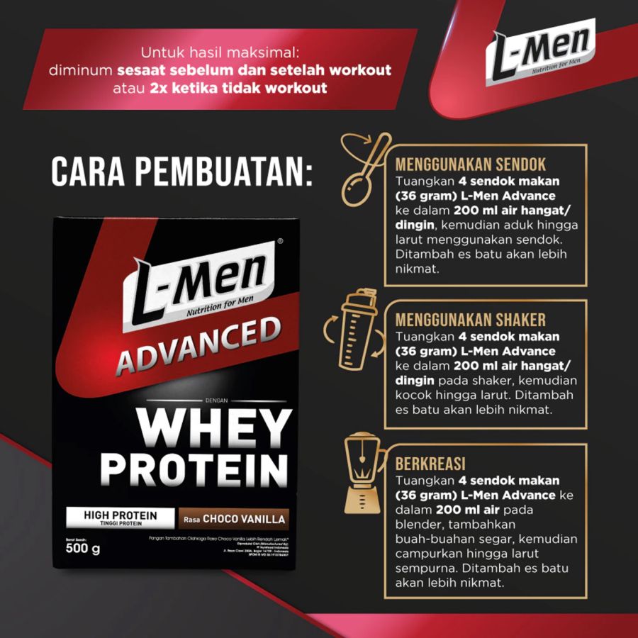 L-Men Milk Advanced Choco Vanila 500gram