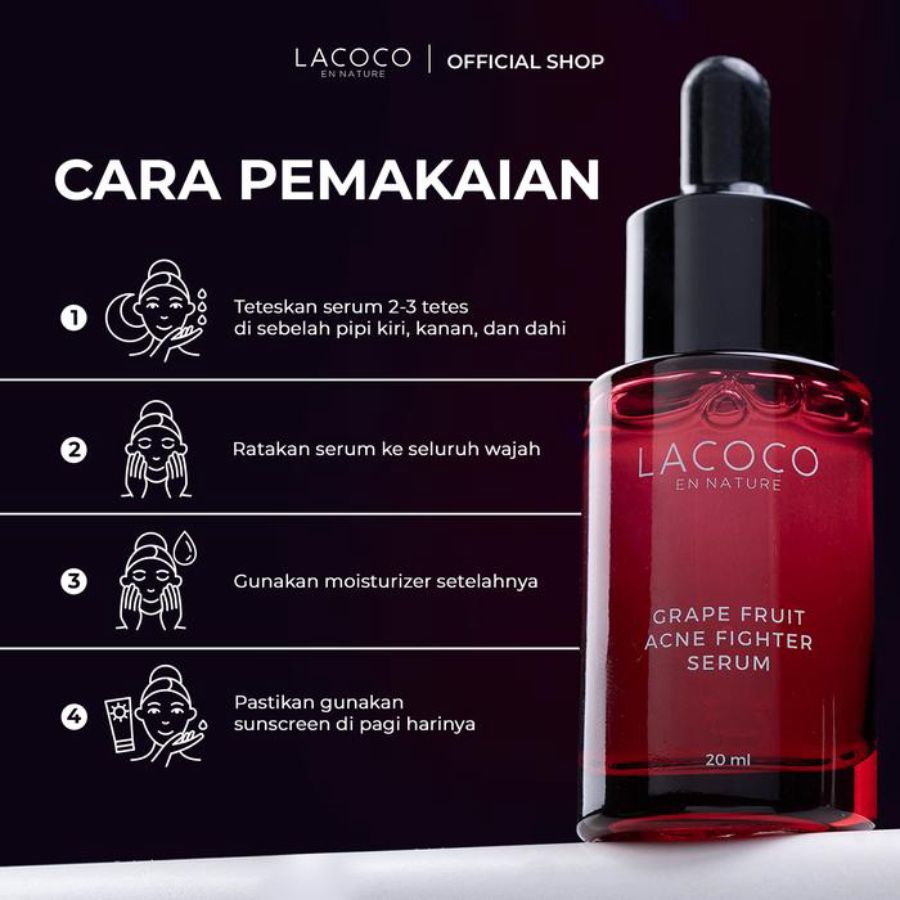 Lacoco Grape Fruit Acne Fighter Face Serum 20ml