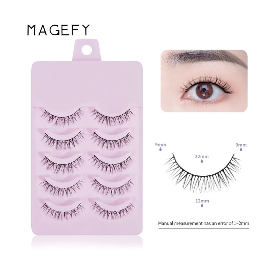 MAANGE 5 Pairs of Natural 3D False Eyelashes Bulu Mata Palsu 1464 A06 100gram