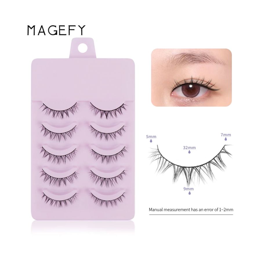MAANGE 5 Pairs of Natural 3D False Eyelashes Bulu Mata Palsu 1464 D001 100gram