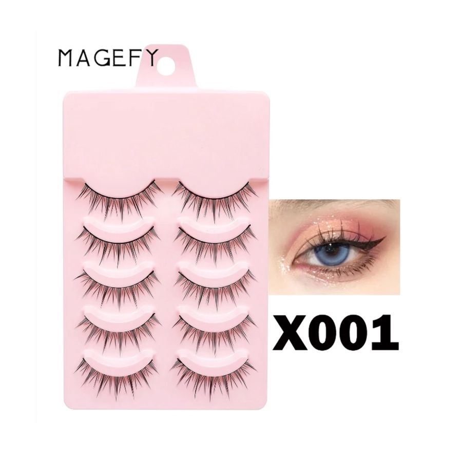 MAANGE 5 Pairs of Natural 3D False Eyelashes Bulu Mata Palsu 1464 X001 100gram