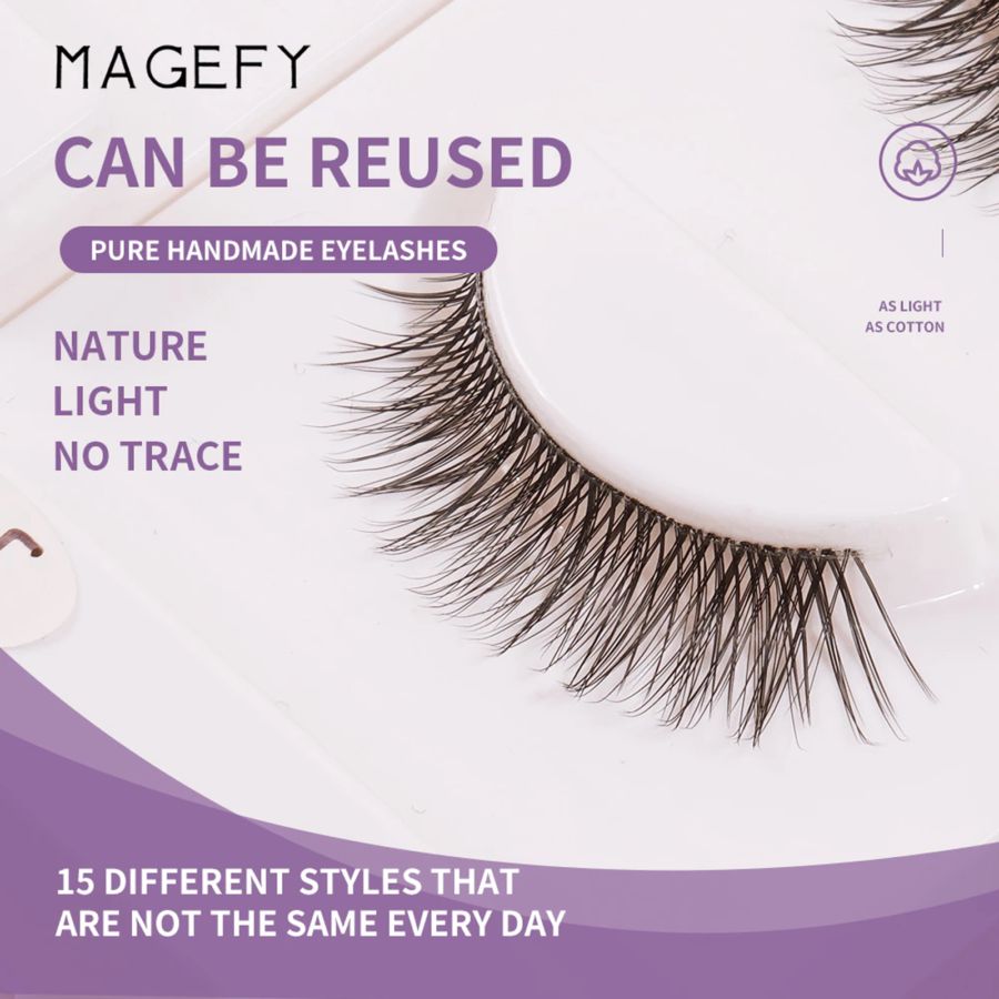 MAANGE 5 Pairs of Natural 3D False Eyelashes Bulu Mata Palsu 1464 A06 100gram