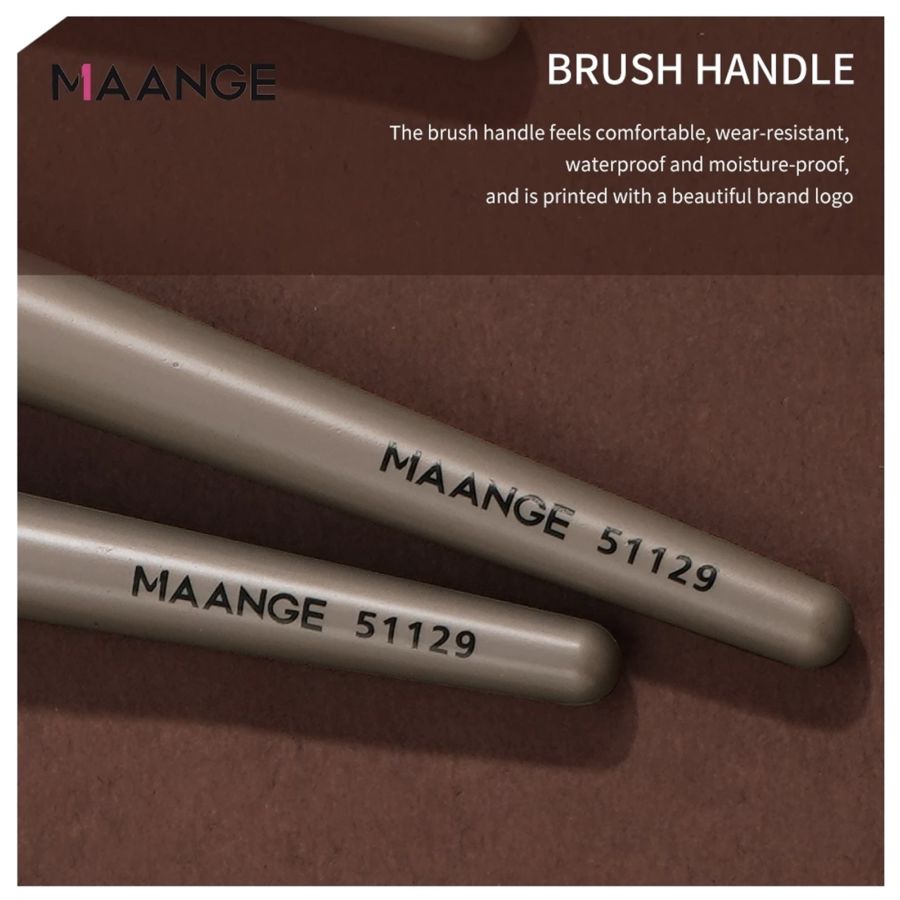 MAANGE 9pcs Makeup Brush Set Brown 100gram