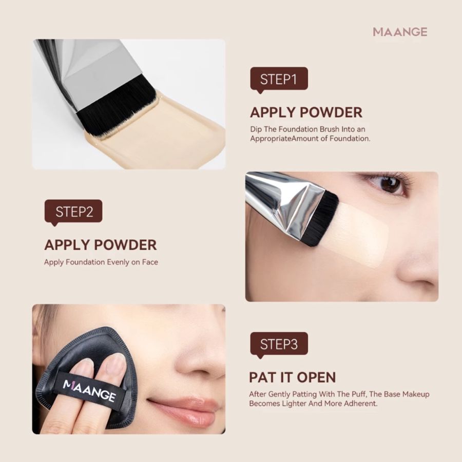 MAANGE Complexion Makeup Tools Set Silver 100gram