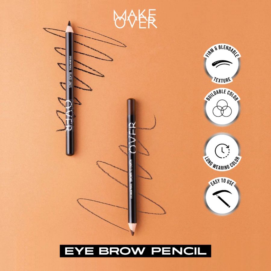 Make Over Eye Brow Pencil Brown To Earth Stick (Pensil Alis) 1gram