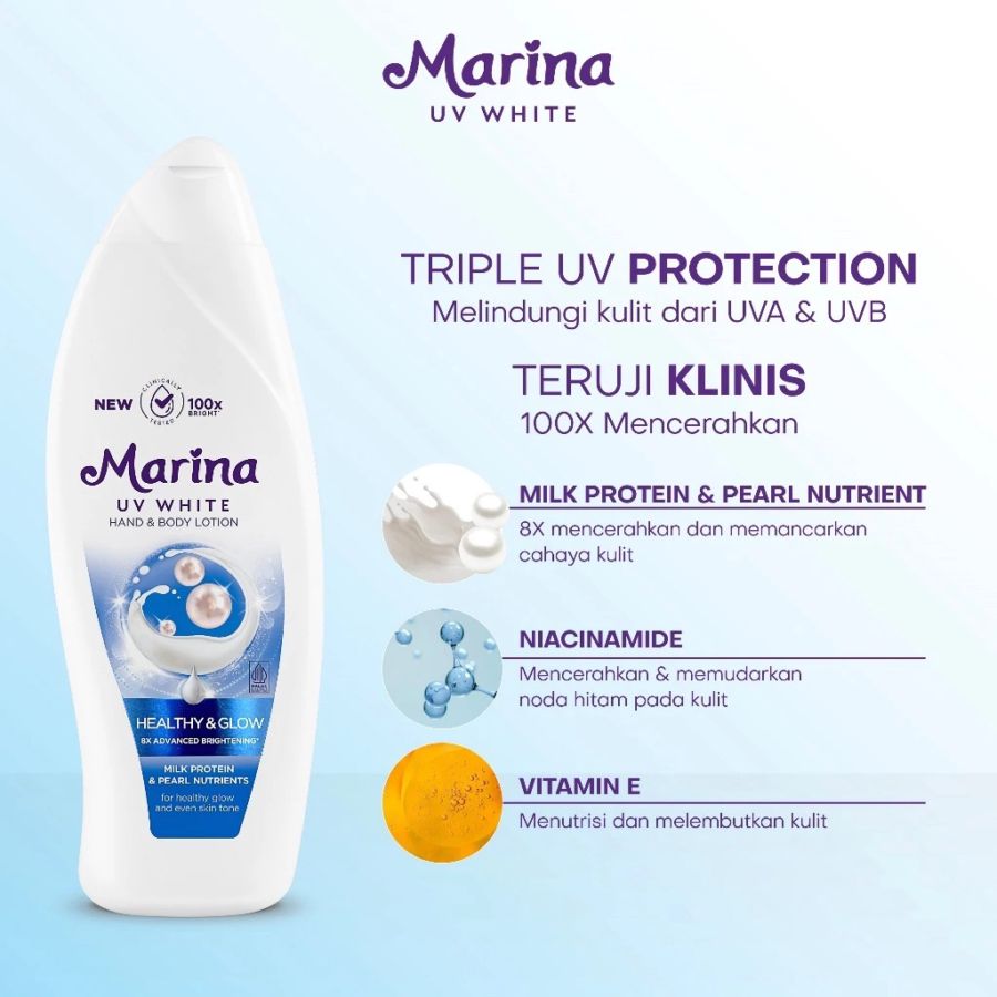 Marina Body Lotion UV White Healthy With Milk 460ml