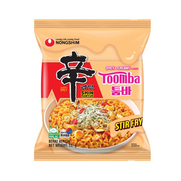 Nongshim Shin Ramyun Stir Fry Toomba Spicy & Creamy Mie Instan