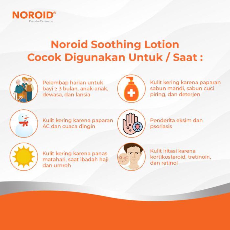Noroid Soothing Lotion Pelembab Kulit Kering/Pelidung Kulit 200ml