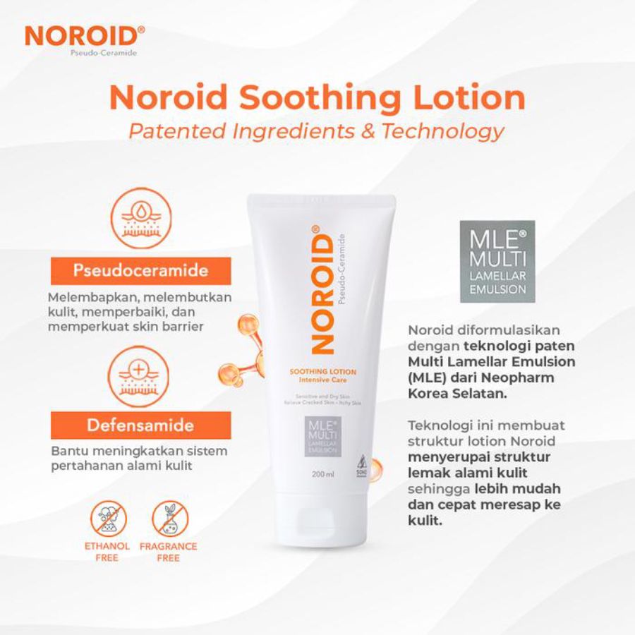 Noroid Soothing Lotion Pelembab Kulit Kering/Pelidung Kulit 200ml