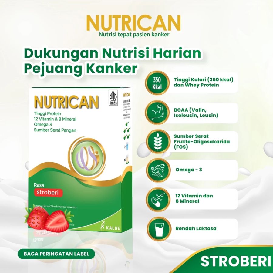 Nutrican Nutrisi Tinggi Energi dan Protein Strawberry 245gram