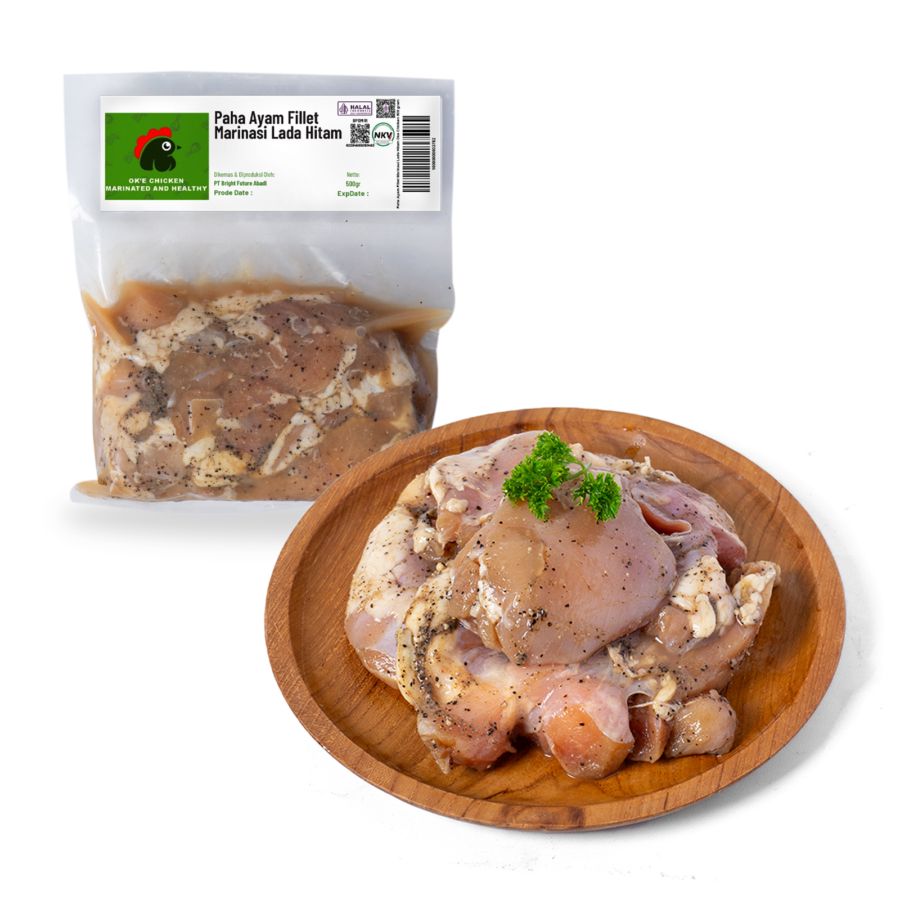 Paha Ayam Fillet Marinasi Lada Hitam Oke Chicken  500gram