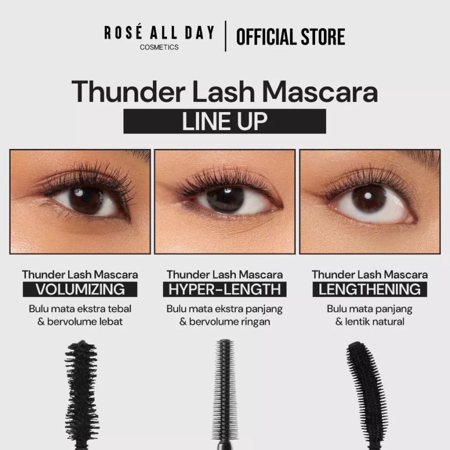Rose All Day Thunder Lash Lengthening Mascara 8gram
