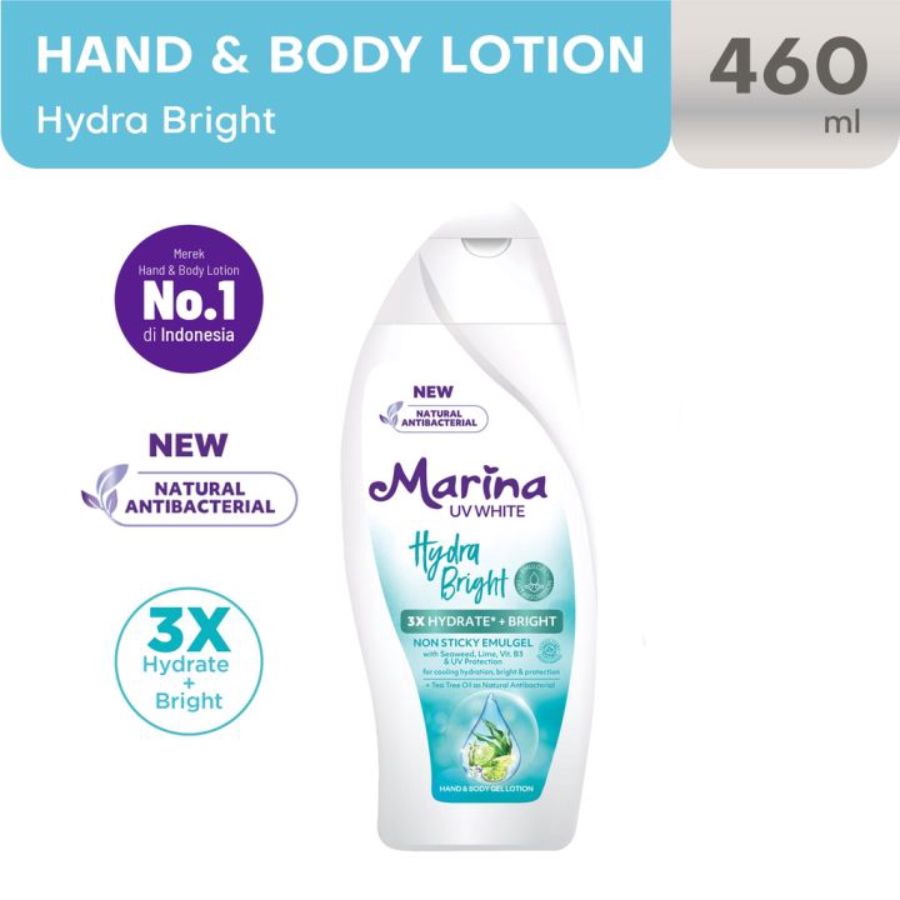 Marina UV White Hydra Bright Hand & Body Lotion 460ml